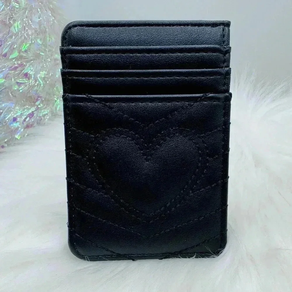 Black Love Heart Card Holder